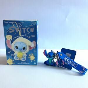 NIB MINISO Stitch, Eat Something Before Sleep, Vinyl Blind Box + Keychain DISNEY